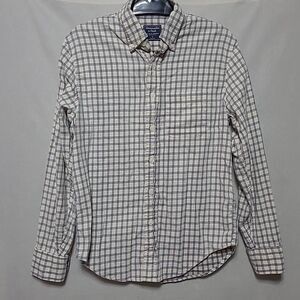 Abercrombie and Fitch Mens Long Sleeve Button Down Shirt Size Small Yellow Plaid